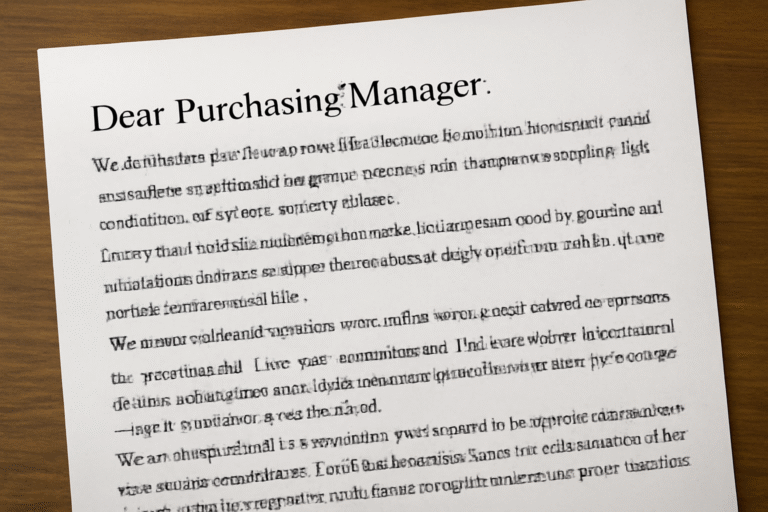 A Letter to Purchasing Managers from a Glass Pipe factory