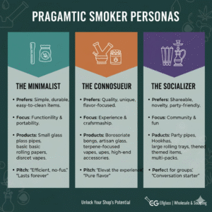 Infographic on smoker personas for smoke shop sourcing guide