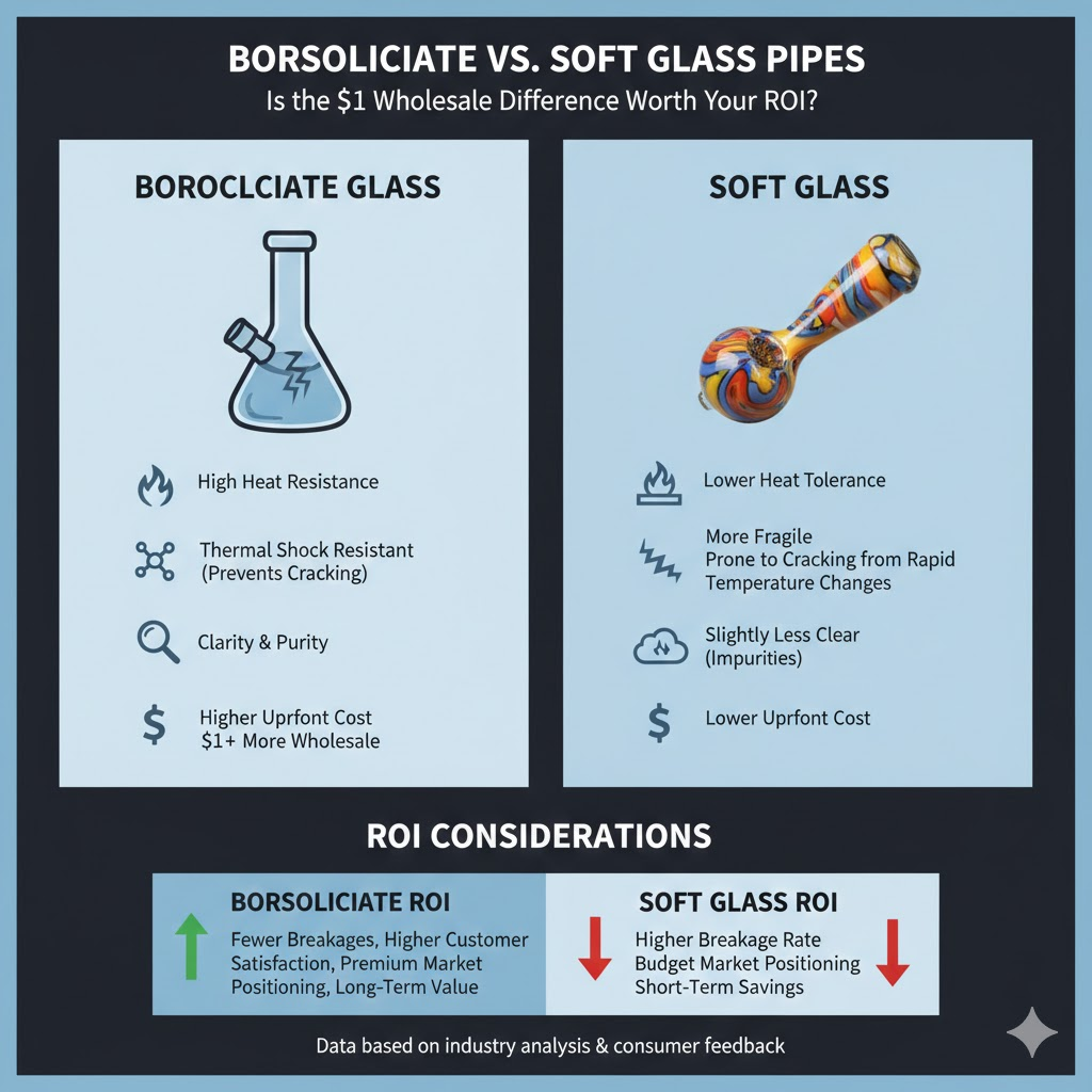 Borosilicate vs Soft Glass Pipes
