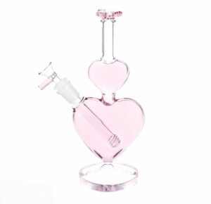 Pink glass hand pipe