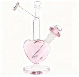 Pink glass hand pipe
