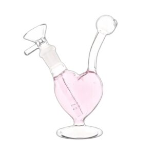 Pink glass water pipe