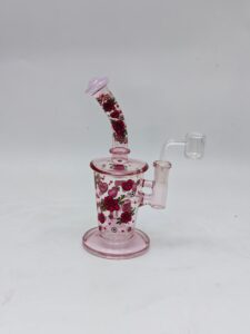 Pink glass water pipe