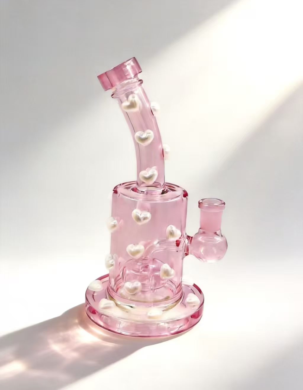 Pink glass water pipe