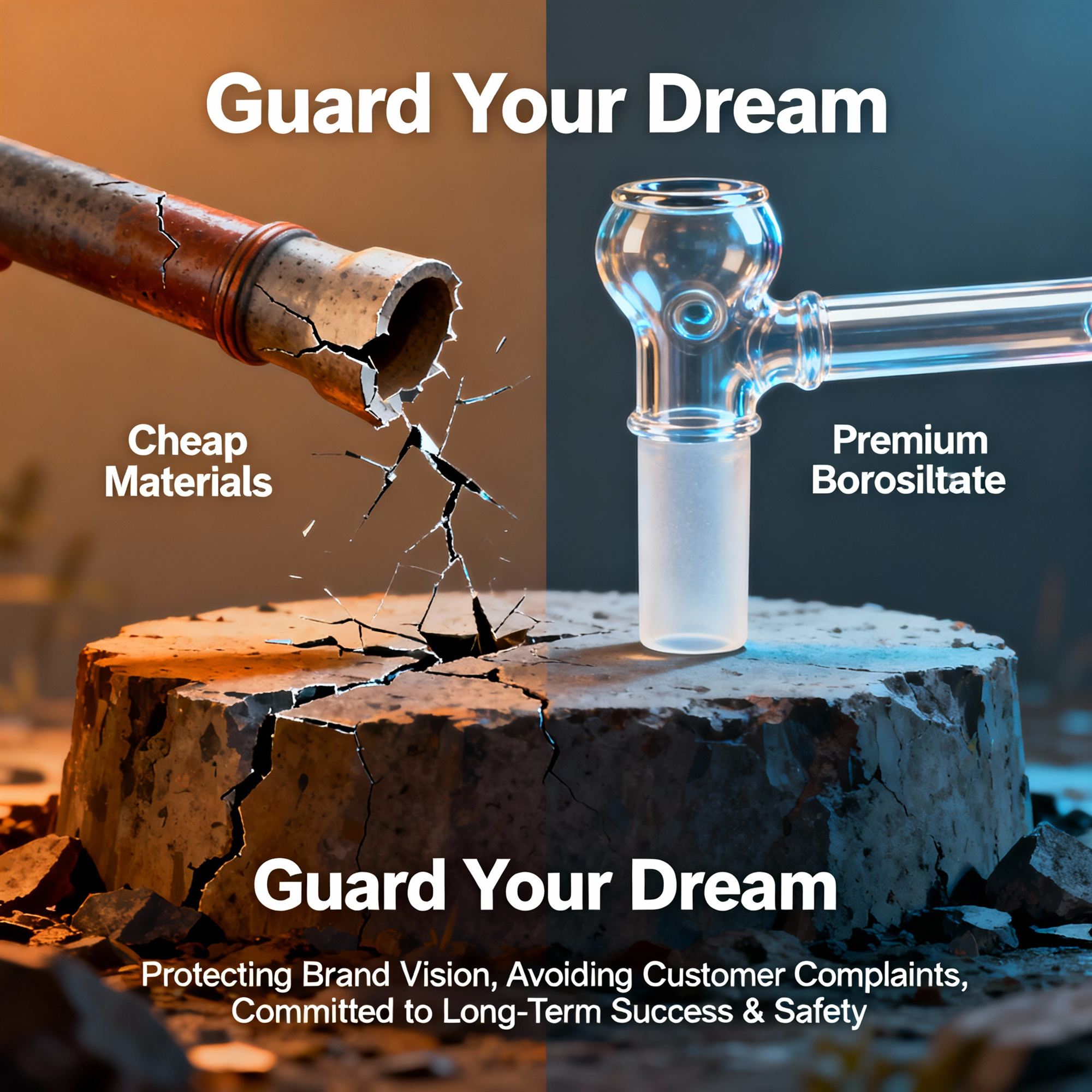 Borosilicate vs Soda-Lime: Glass Pipe Materials Guide - glass pipe product photo