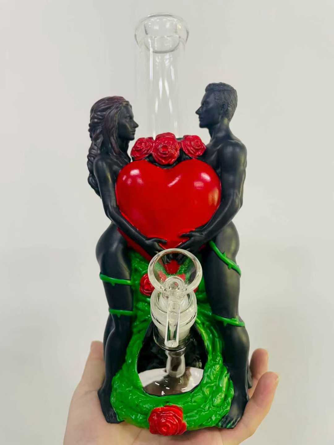 Embrace heart glass bong shaped beyond simple mold forms