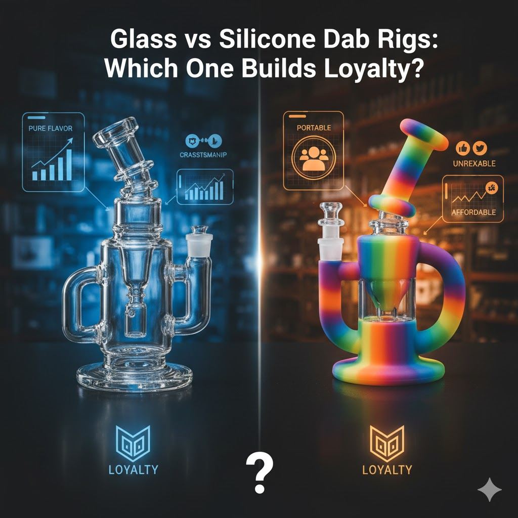 Elfglass glass vs silicone dab rigs wholesale glass pipe factory