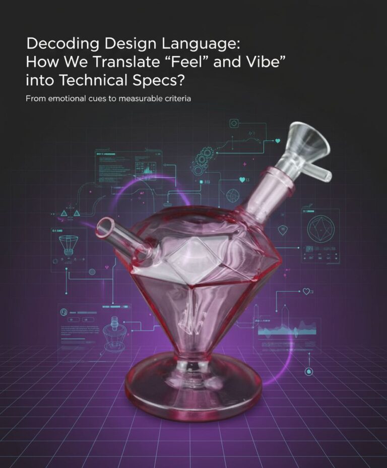 Translating Design Concepts: From Vibe to Technical Specs - glass pipe product photo