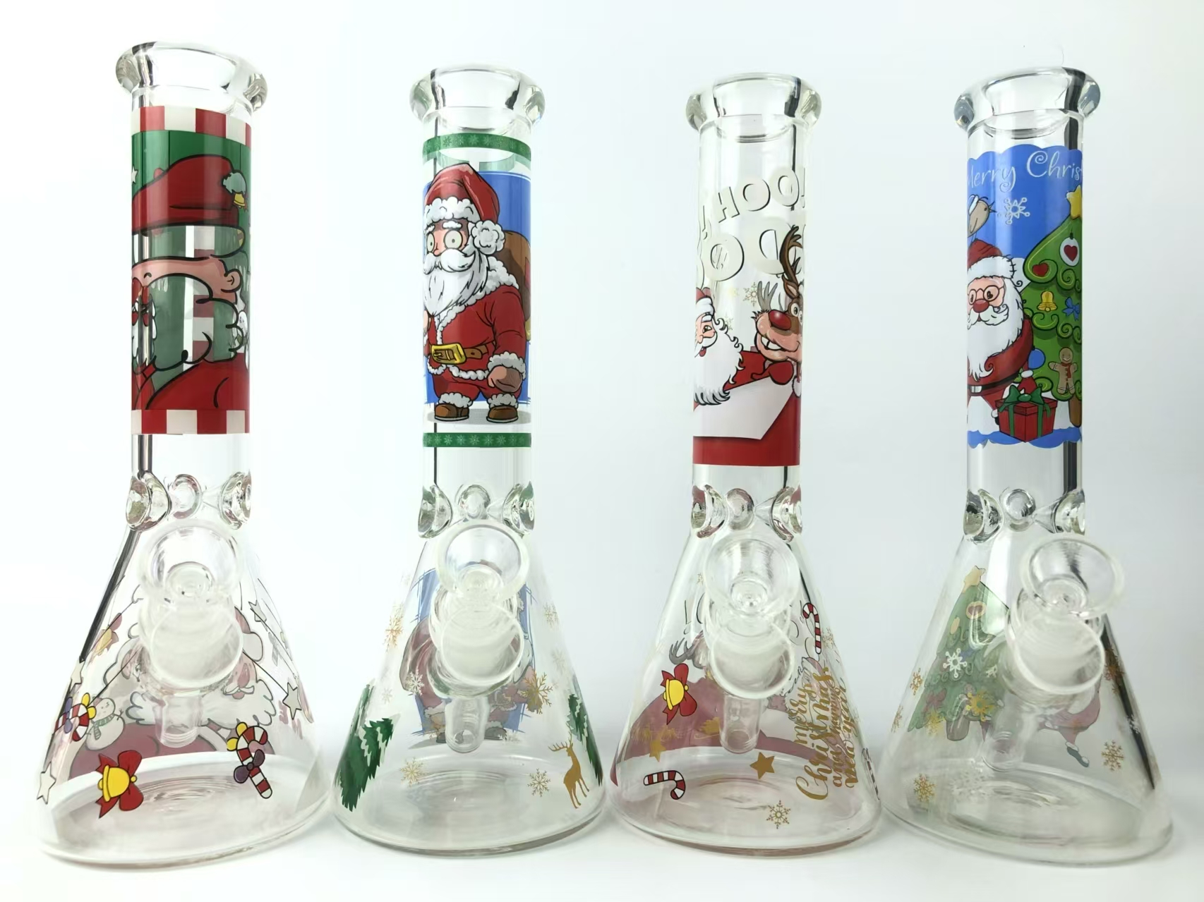 Wholesale straight tube water pipes displayed in a factory showroom before packing